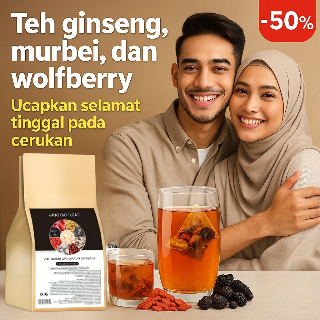 [Promosi Terbatas]Ginseng Dan Teh Sembilan Harta Karun Polygonatum/Teh Ginseng Goji Polygonatum Semb