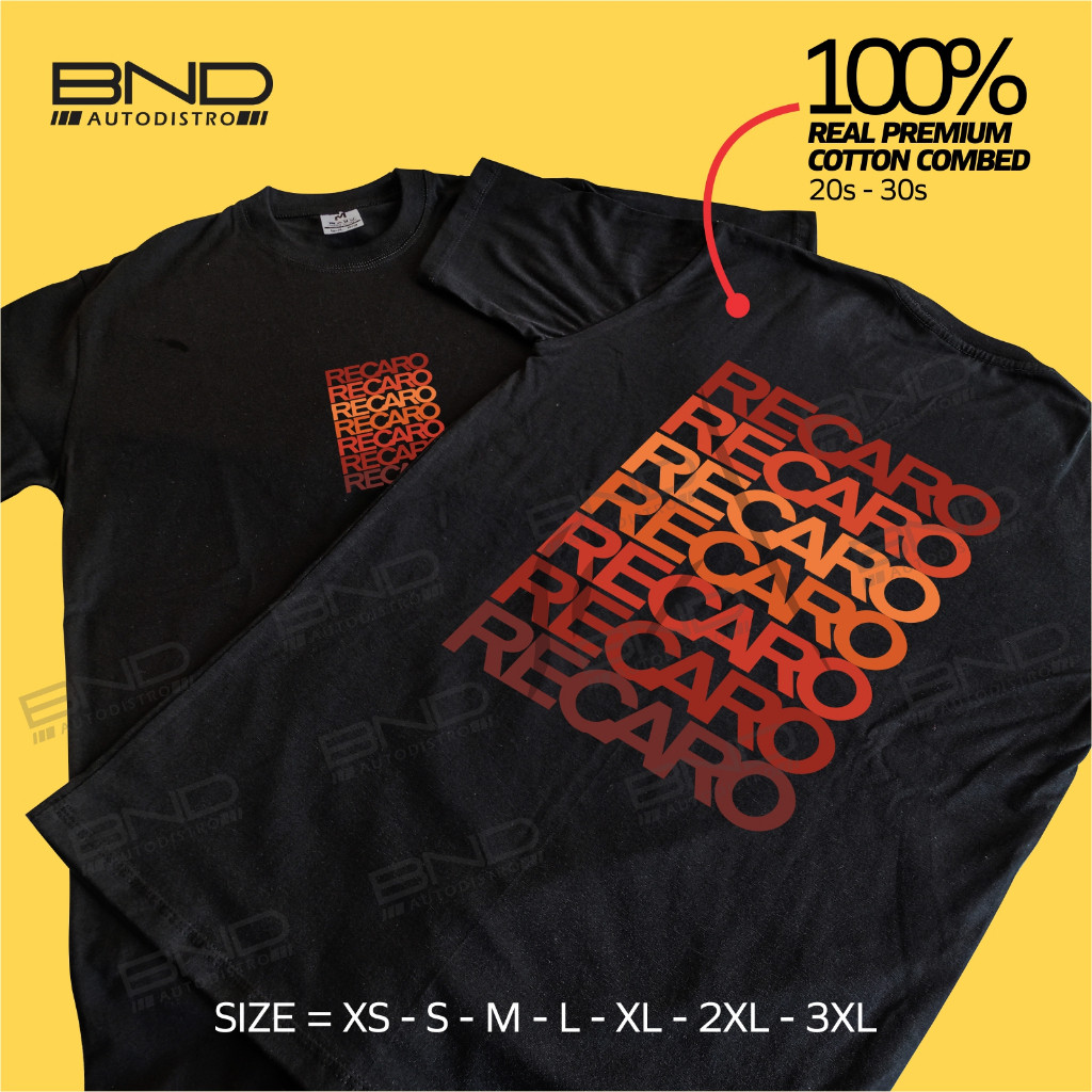 MonoDrip - Kaos Recaro Logo Spectrum - T-Shirt Baju Recaro Kaos Mobil Kaos Distro Pria