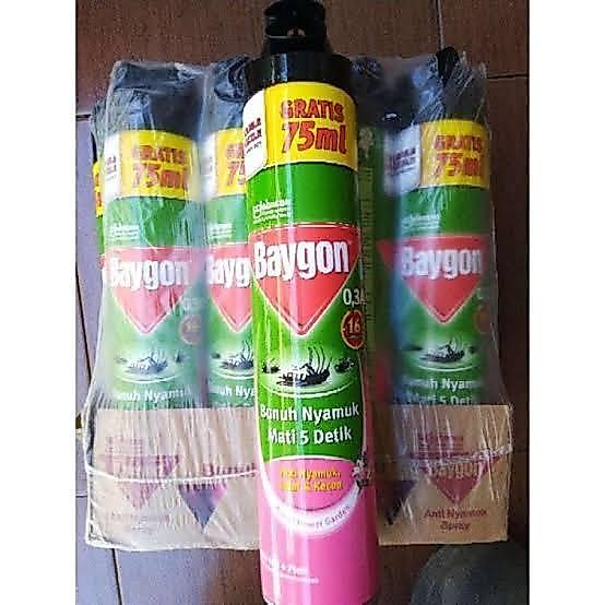 Baygon Aerosol Flower Garden 600ml Gratis 75 ml x 12 per dus