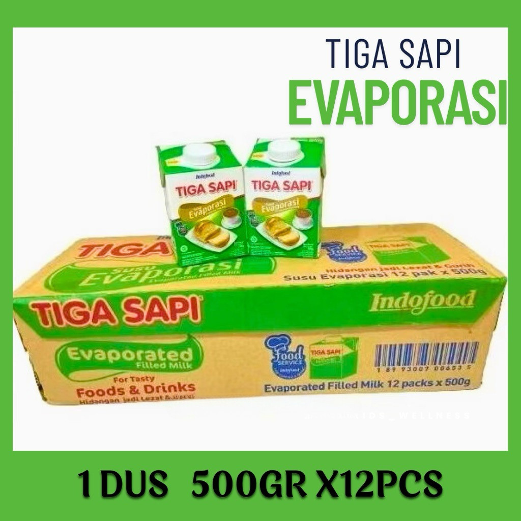 

Susu Evaporasi Tiga Sapi 1 Dus / 1 Karton 500gr X 12pcs harga 1 dus