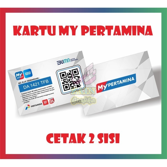 

Cetak Kartu My Pertamina id card Custom bisa tambah foto atau gambar