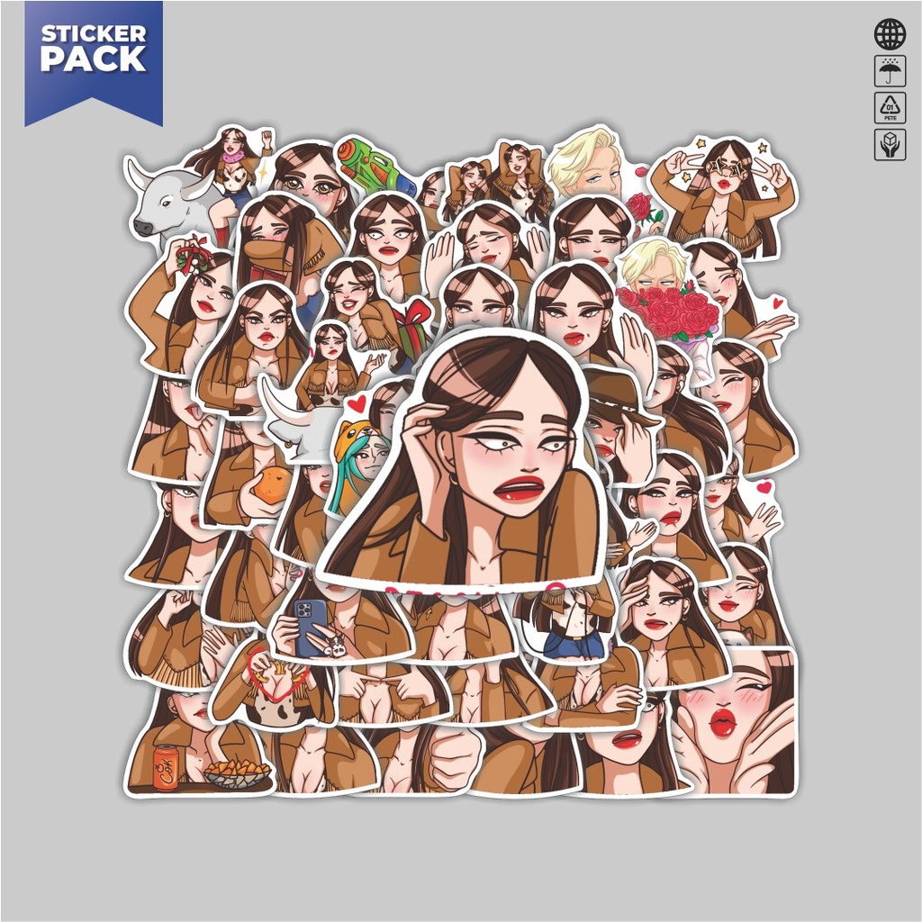 

[100PCS]Stiker Pack Stiker Beautiful Girls Nancy Aesthetic Vinyl Anti Air Dekorasi Sticker Laptop Buku Journal Koper Helm Casing HP Gitar Helm Skateboard