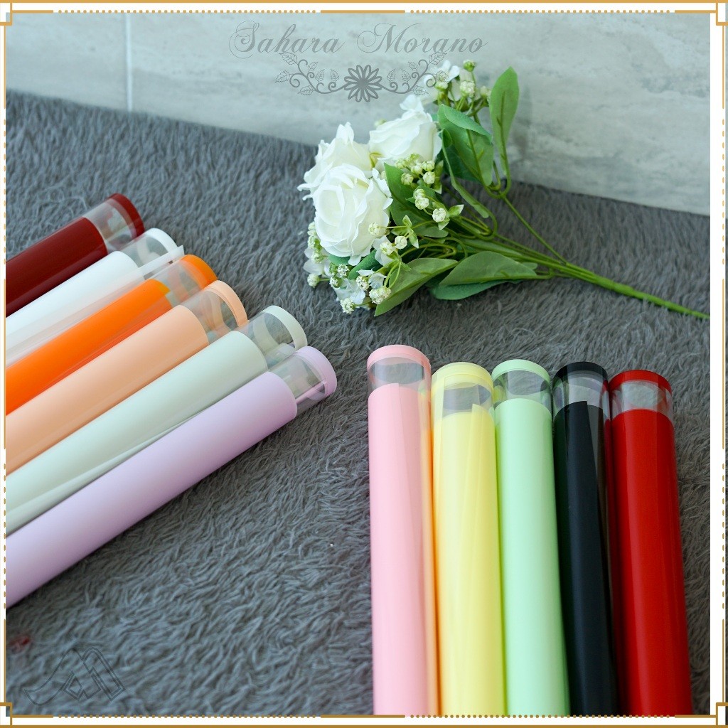 

20 Pcs Flower Wrapping List Frame Glossy Transparant Cellophane Waterproof Kertas Buket Bunga