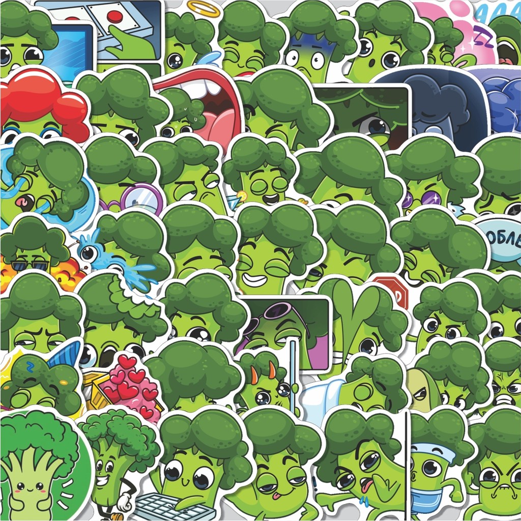 

Stiker Cutting Pack Stiker Sayuran Brokoli Isi 100Pcs Series Aesthetic Lucu Keren Untuk Koper Bahan Vynil