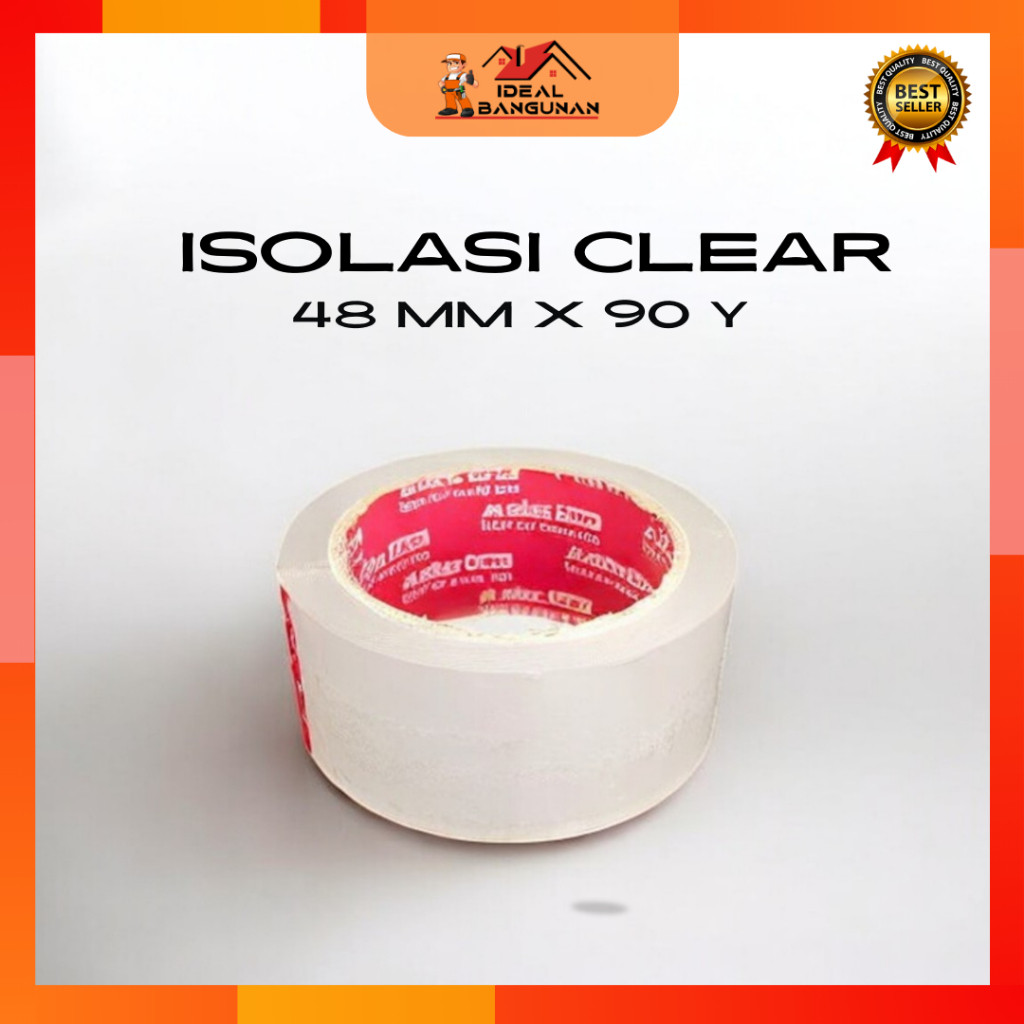 

ISOLASI 48MM X 90Y CLEAR | ISOLASI BENING | LAKBAN | ISOLASI | LAKBAN BENING
