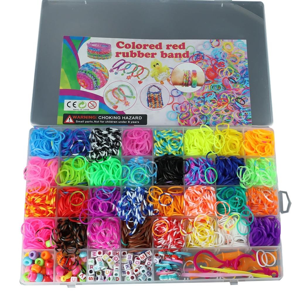 

2500Pcs Rubber Band Bracelet Kit, Colorful Loom Bracelet Making Kit, Elastic Bands Refill Loom Band and Tools Set for DIY