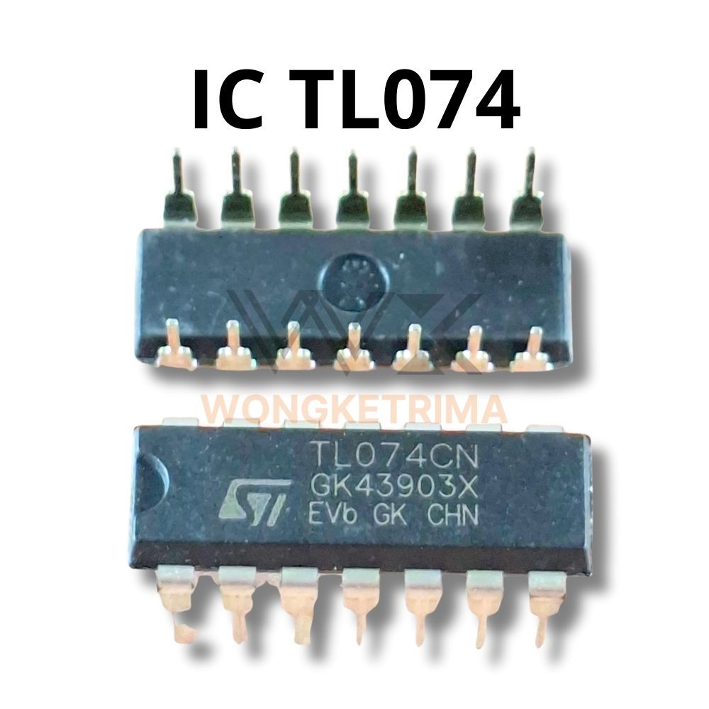IC TL074 – TL 074 Op-Amp Quad JFET Low Noise DIP-14 (Grade Korea)