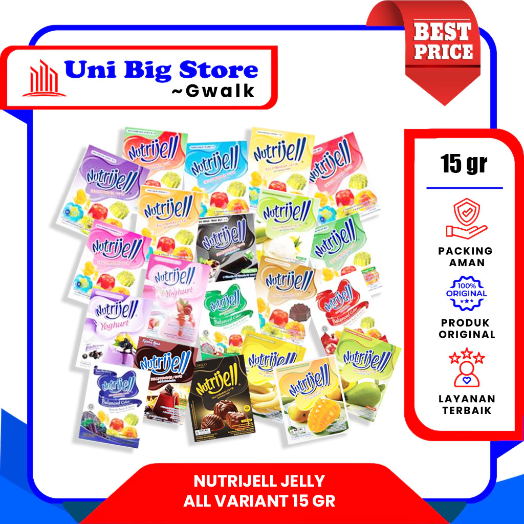 

NUTRIJELL JELLY POWDER BUBUK AGAR ANEKA RASA - 15 gr