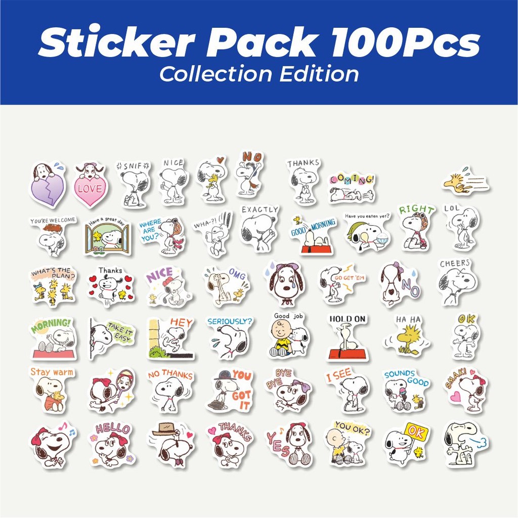 

Hot Stiker Kartun Snoopy V6 Lucu Anti Air Stikers Berperekat Waterproof Sticker Decal Buat Motor Helm Buku Journal Koper Casing HP Laptop Botol Minum