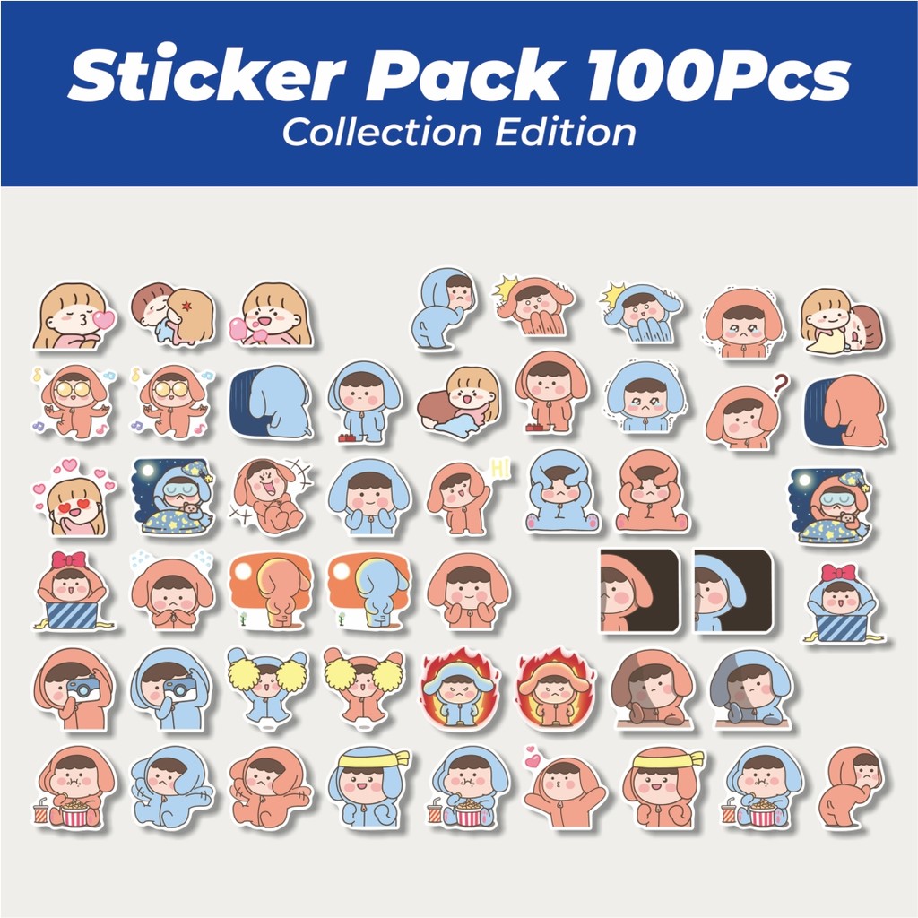 

Hot Stiker Puppies Couple Lucu Anti Air Stikers Berperekat Waterproof Sticker Decal Buat Motor Helm Buku Journal Koper Casing HP Laptop Botol Minum