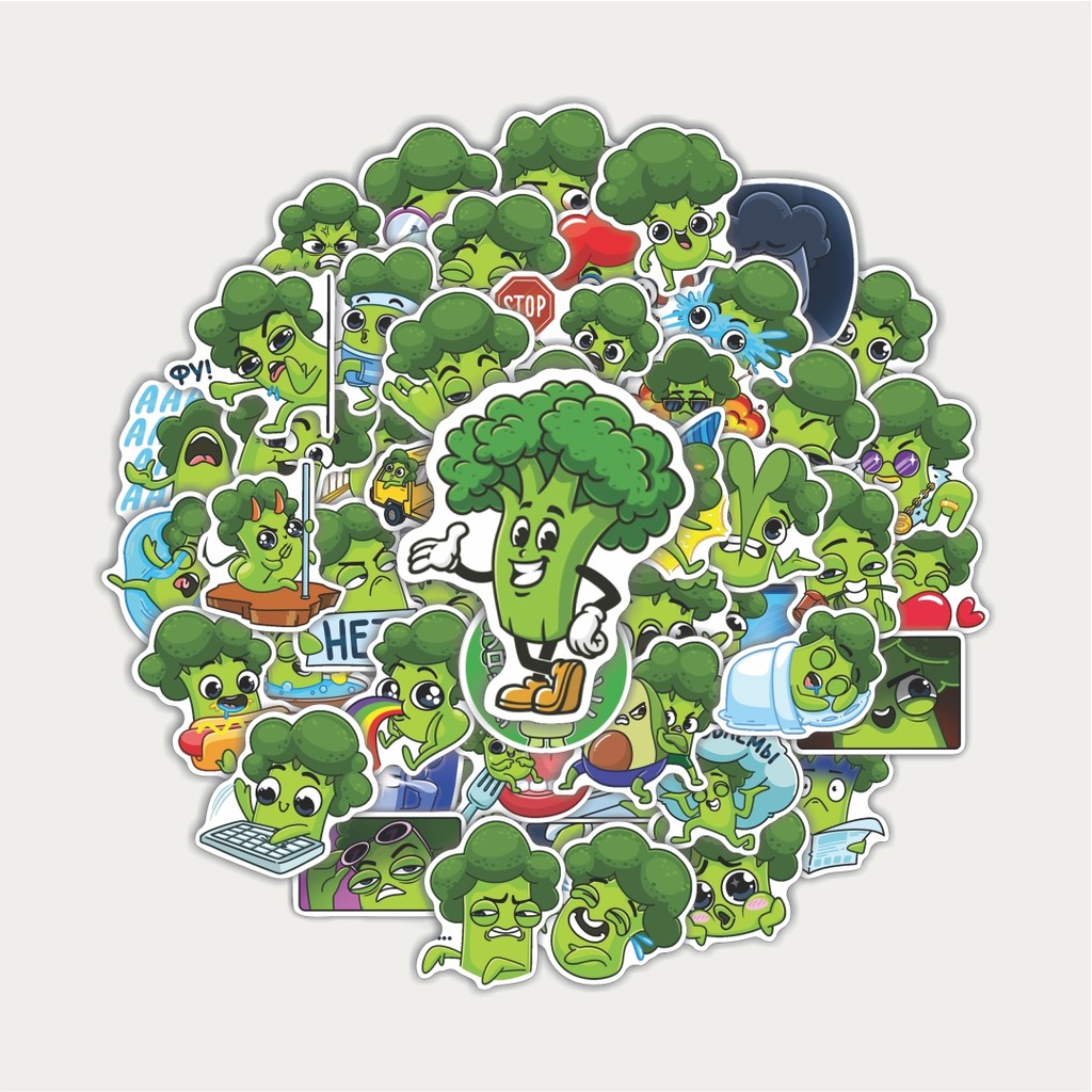 

Sticker Pack Stiker Sayuran Brokoli | Sticker TUMBLR | Stiker LAPTOP KOPER HELMP