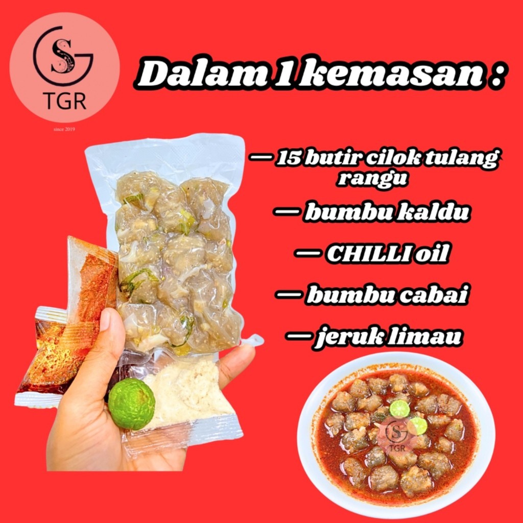 

SPECIAl [TERMURAH ] Baso Aci Tulang Rangu 1 Bks Isi 15 Butir Dengan Kuah Chilli Oil- GUDANGSNACKTGR AV