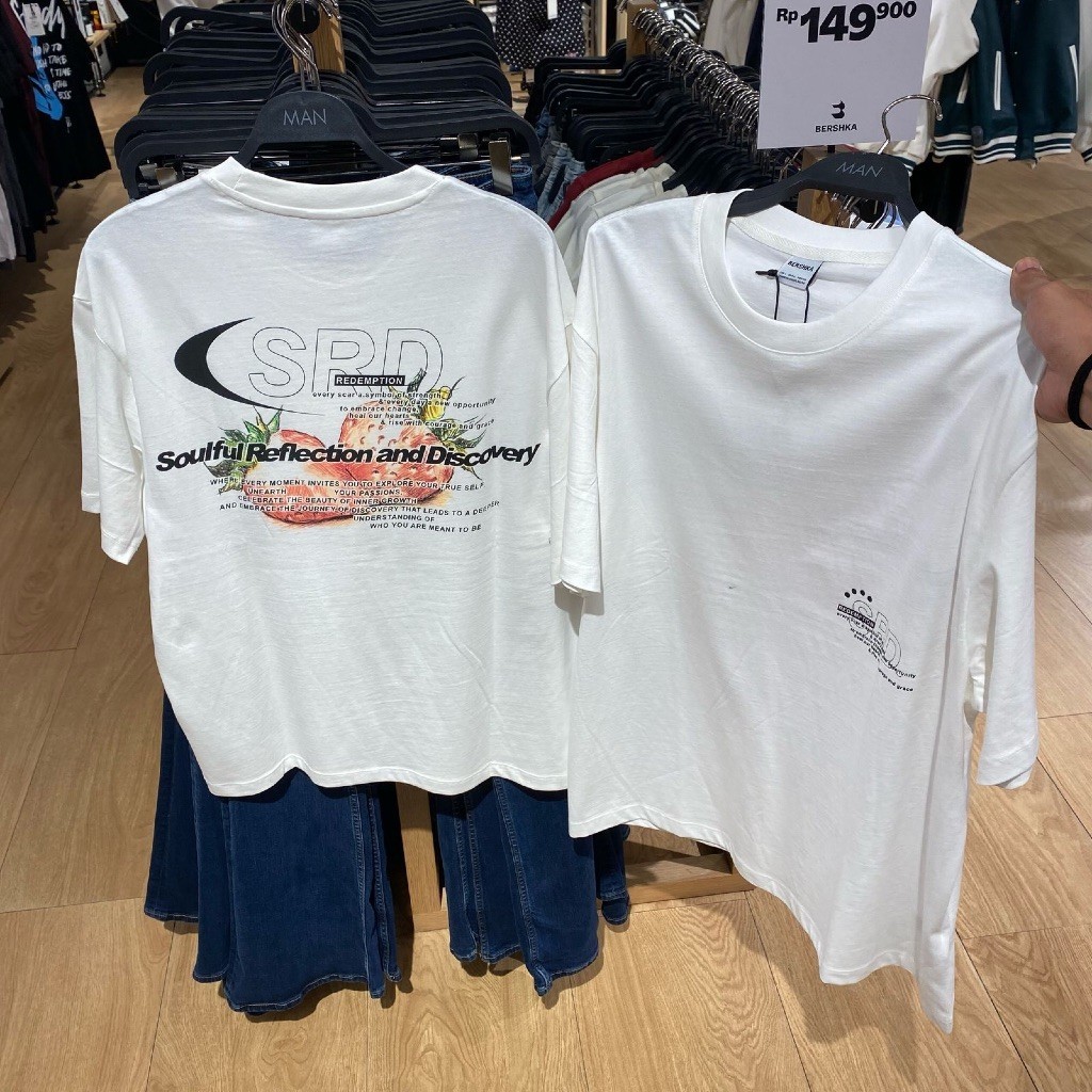 Kaos T-shirt Tshirt Bershka (Man) 1:1 unisex full tag