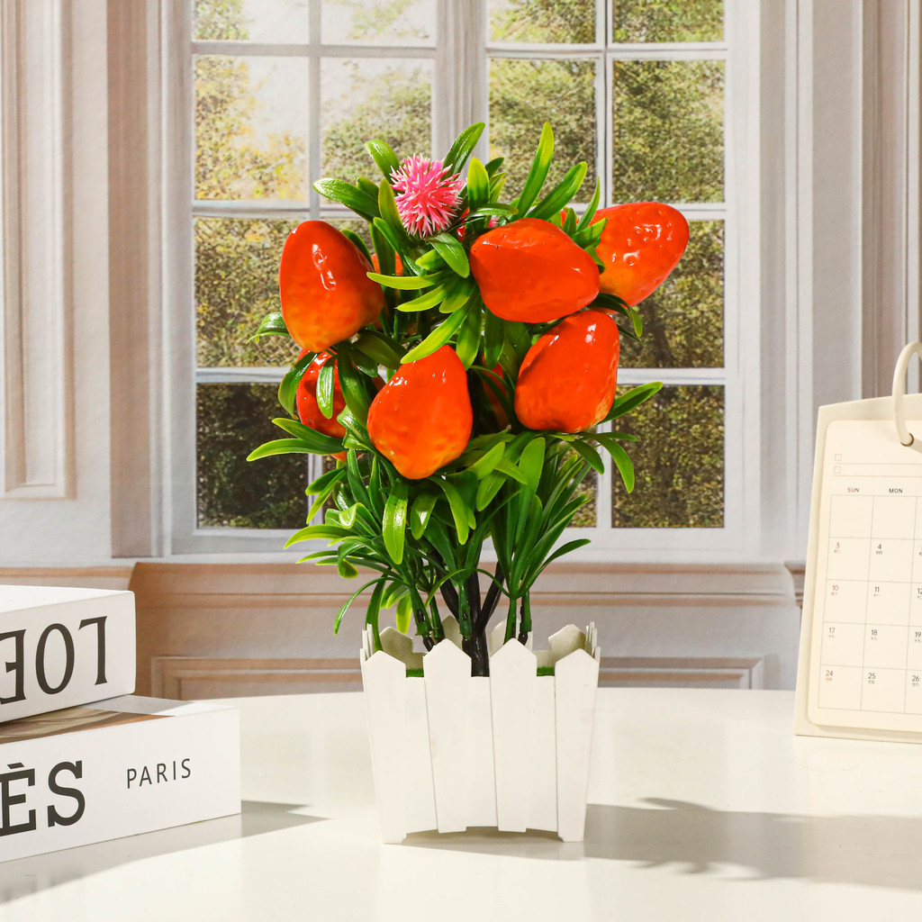 Tanaman Pohon Buah Bonsai Hias Plastik Imitasi Tanaman Artifical Plants Hiasan Dekorasi Rumah