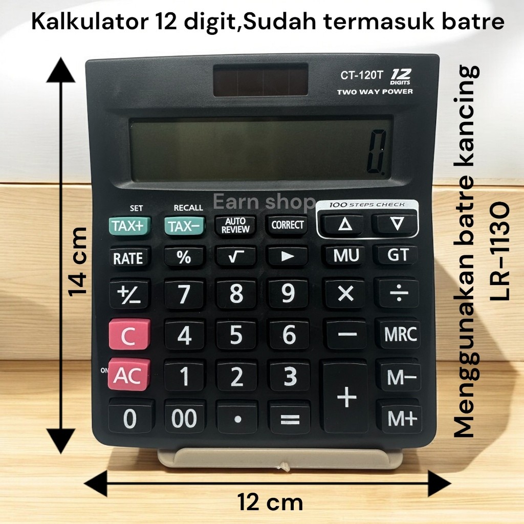 

Kalkulator Dagang 12 digit Citizen CT 120 T - Calculator 12 Digit CT-120T
