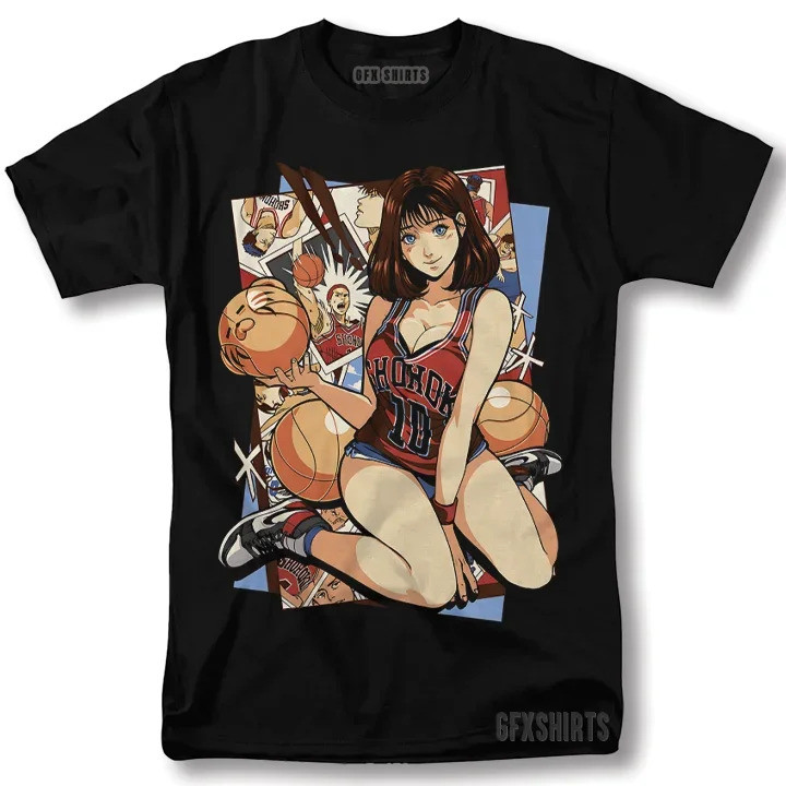 Kaos Haruko Akagi Slam Dunk Basket Anime Hentai Manga