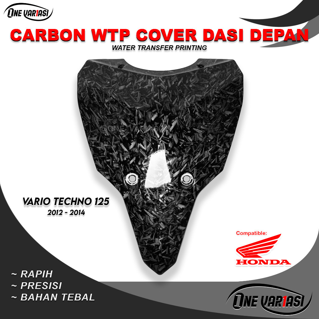 DASI PANEL DEPAN CARBON FORGED VARIO BOHLAM OLD / DASI DUDUKAN PLAT VARIO TECHNO 125 CARBON FORGED 2