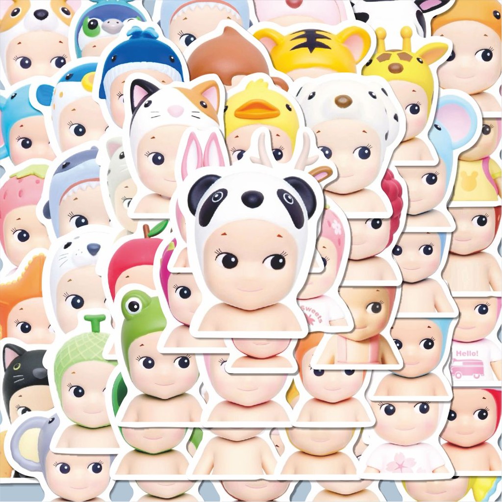 

100PCS Lucu Stiker Kartun Sonny Stiker Aesthetic Stiker Anti Air Stikers Berperekat Waterproof sticker decal buat Motor Helm Buku Journal Koper Casing HP Laptop Botol Minum Hadiah anak