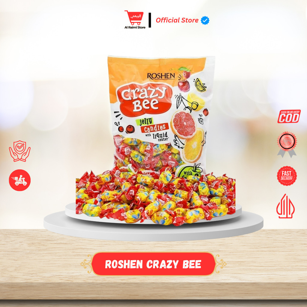 

Roshen - Crazy Bee - Jelly Candies with 6 Different Fruit Flavors 500g/1kg Candy