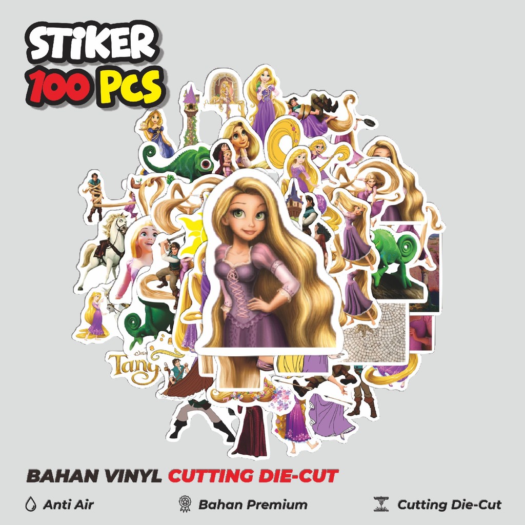 

Terbaru! 50 pcs Stiker Kartun Rapunzel V3 Dekorasi Lucu Kreatif untuk Notebook, Skateboard, HP