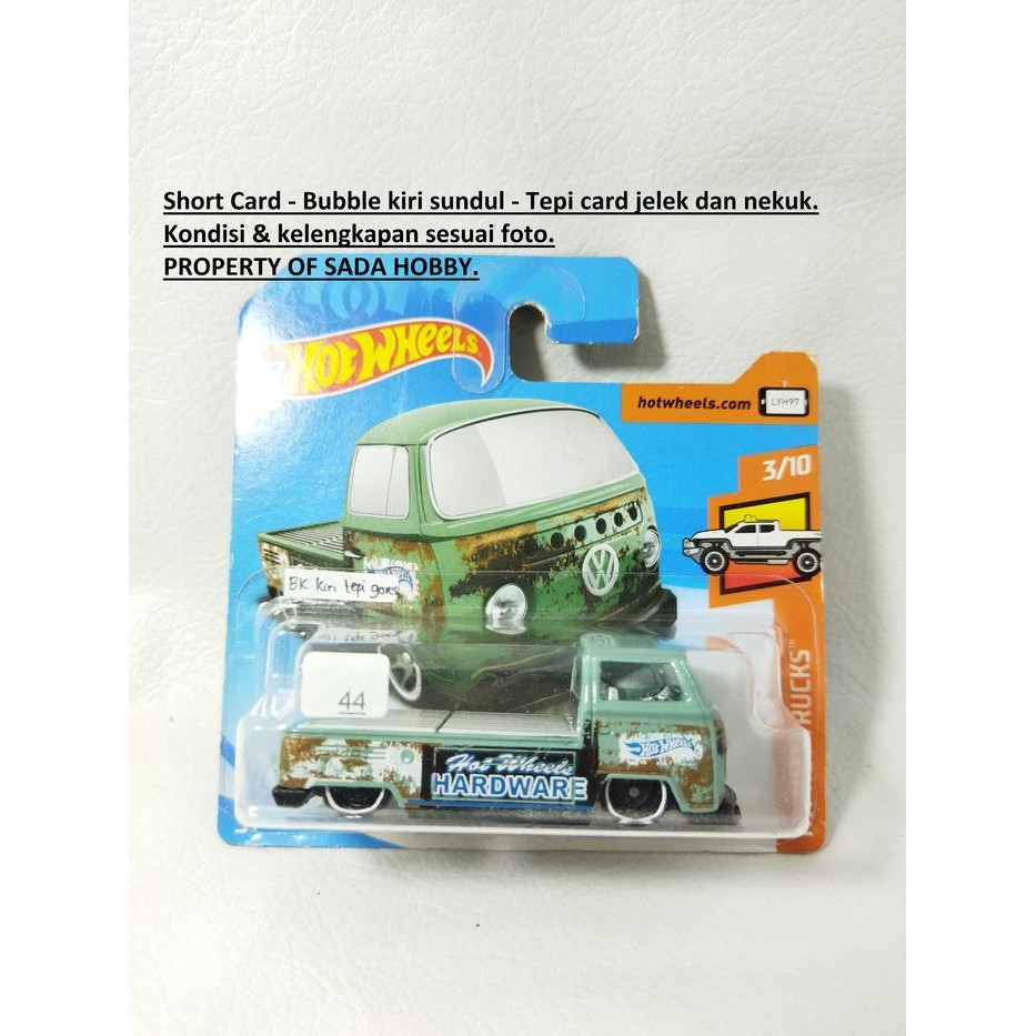 Hot Wheels Hotwheels Volkswagen T2 Pickup Hijau Mint Doff Short Card