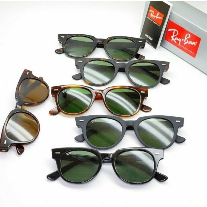 NEW  KACAMATA ORIGINAL RAYBAN METEOR FASHION GAYA LENSA KACA ASLI POLARIZED UNTUK PRIA DAN WANITA Au