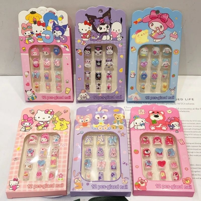 12 bok kuku karakter anak kuku palsu karakter kuku anak bok