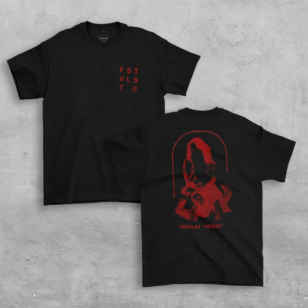 TS FSTVLST VEGAS RED Kaos Katun 24S