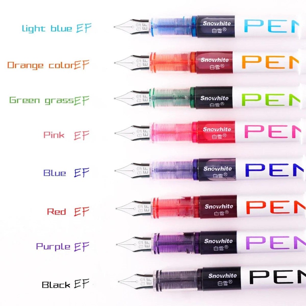 

0.5mm F /0.38mm EF Extra Fine Nib Disposable Classic Fountain Pens For Writing For Student Office Painting & Creative Projects