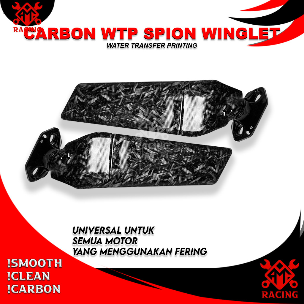 AHM_RACING - SPION WINGLET CARBON FORGED STEALTH MODEL RIZOMA KARBON F22 R ZX25R NINJA 250FI KARBU C