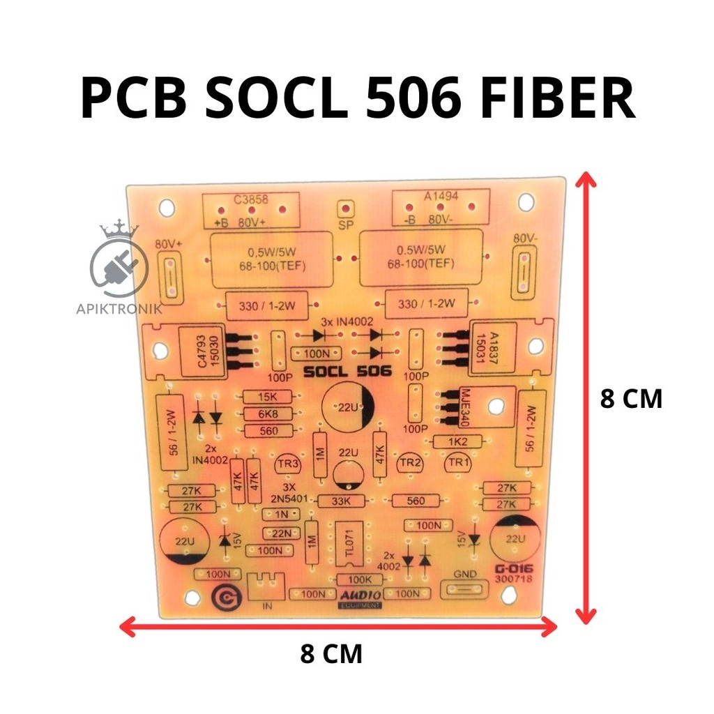PCB SOCL 506 Fiber – PCB Power Amplifier Kualitas Tinggi
