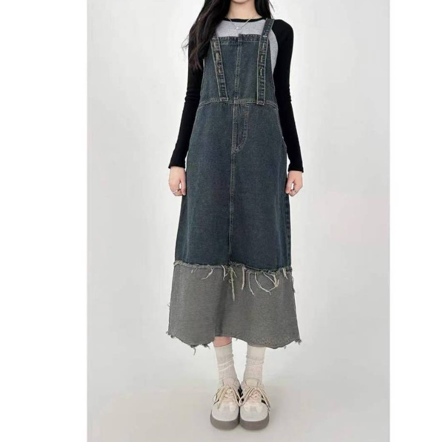 Korea Style Rok Overall Wanita Korean Dres Jumpsuit Baju Kodok Overal Jeans Premium