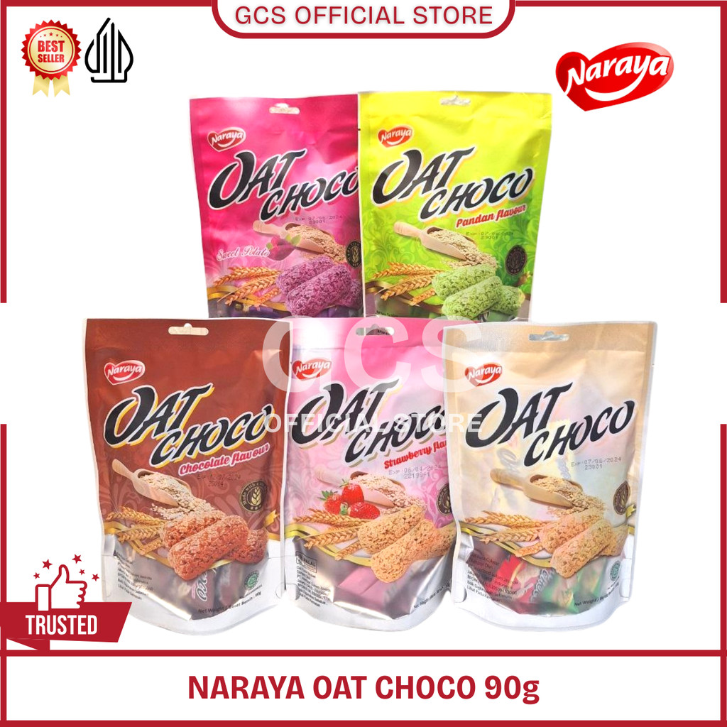 

Naraya Oat Choco Sereal Granola Oat Chocolate Pandan Strawberry Sweet Potato Original 90gr