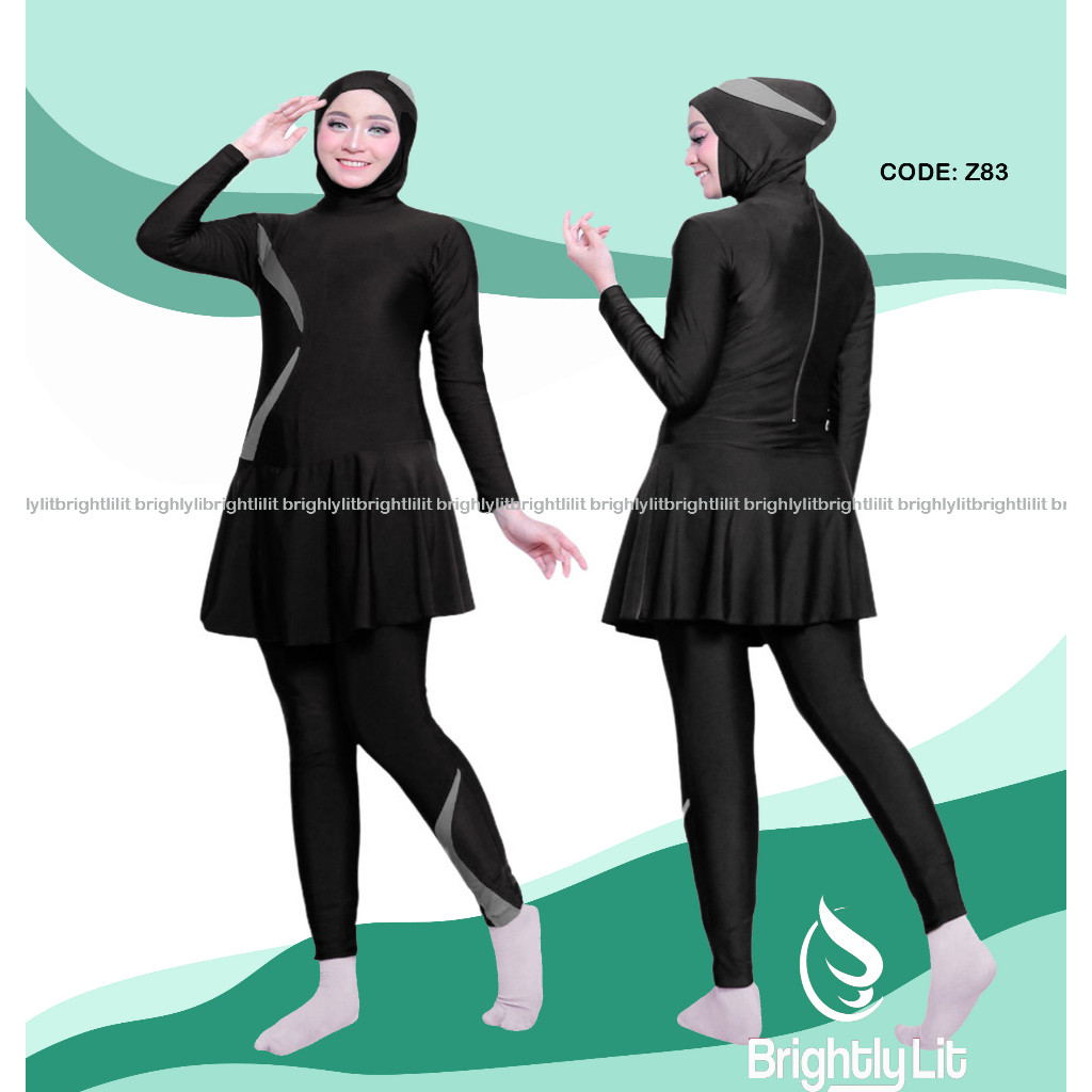 HAFERAMES  Baju renang muslim dewasa pakaian renang wanita muslimah hijab remaja dewasa baju renang 