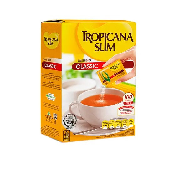 

Tropicana Slim Sweetener Classic 100 Sachet x 2,5gr