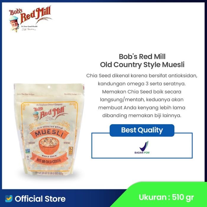 

PROMO! Bob's Red Mill Gluten Free Muesli 396 gr (old country muesli, tropical muesli) menu sarapan sehat, organik - Old Country