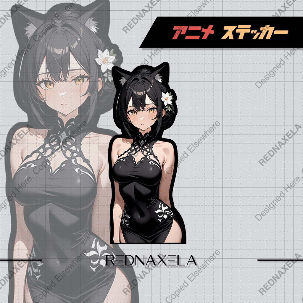 

Stiker Vinyl Cute Cat Anime Girl Vol.2 Waterproof Outdoor Durable Sticker