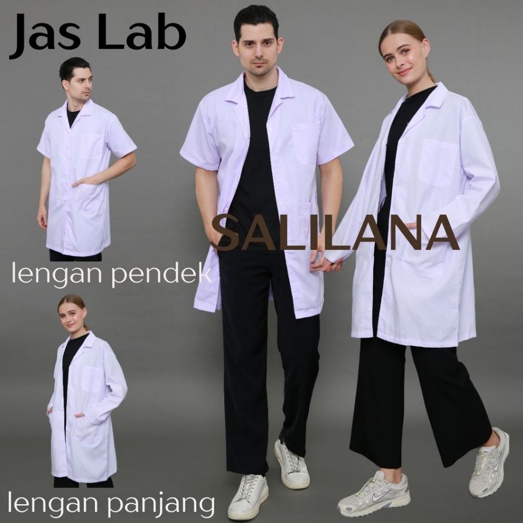 Jas Lab Lengan Panjang dan Pendek | Jas Praktek | Jas Laboratorium | Jas Lab Warna Putih | Jaz Lab S