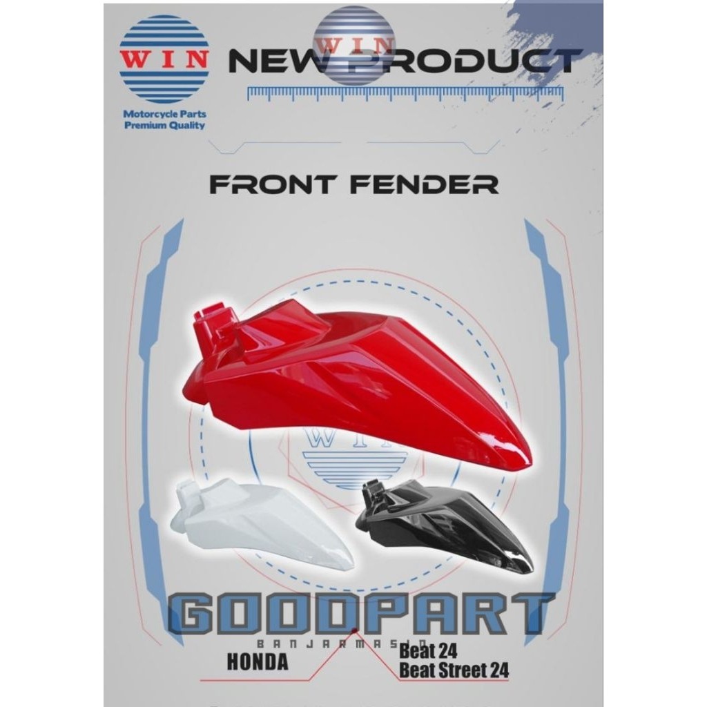 NEW PRODUCT - Front Fender Spakbor Slebor Depan Beat New/Beat street 2024 Cover Ban Original WIN