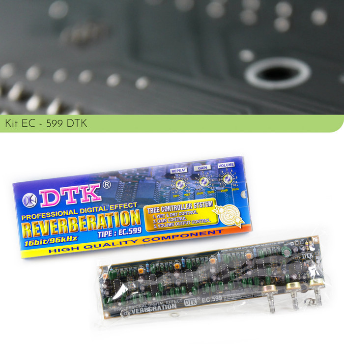 Digital Effect Reverberation Reverb EC 599 EC-599 3 Pot Potensio DTK