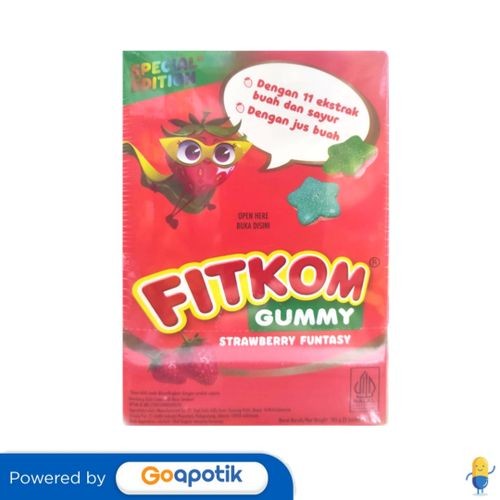 

Fitkom Gummy Strawberry Funtasy 21 Gram Box 5 Sachet (105 Gram)