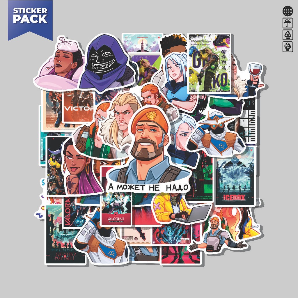 

[100PCS]Stiker Pack Stiker Valo Boys Aesthetic Vinyl Anti Air Dekorasi Sticker Laptop Buku Journal Koper Helm Casing HP Gitar Helm Skateboard