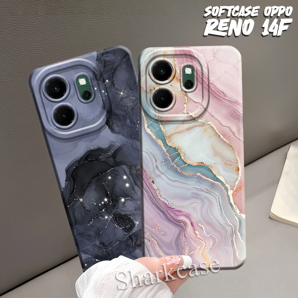 Softcase OPPO RENO 14F 5G / OPPO RENO 14 / OPPO RENO 14 PRO Motif Marble Aesthetic Terbaru Kekinian 