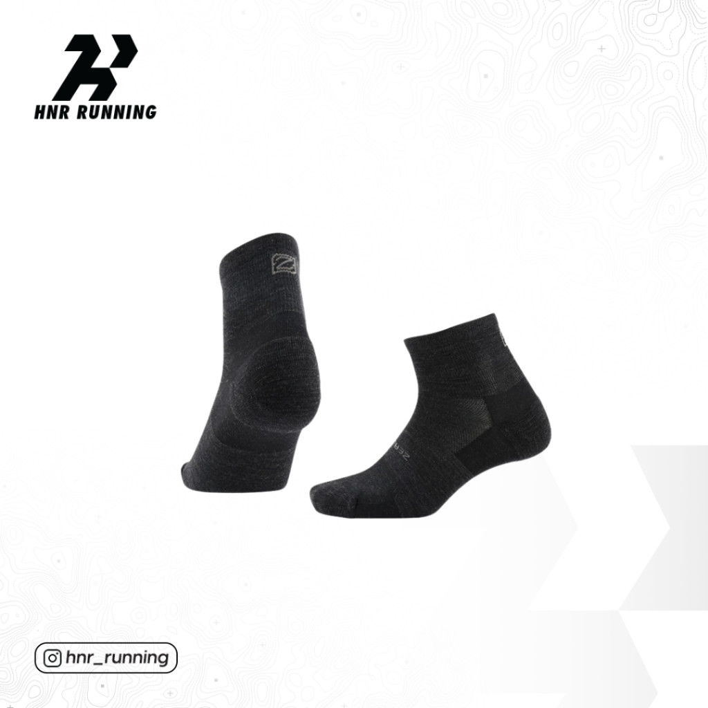 Zealwood Kaos Kaki Trail Run Hiking Ankle Merino Socks