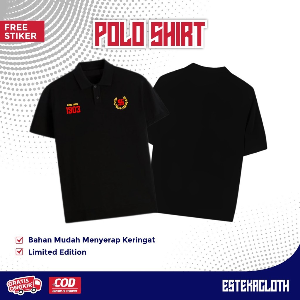 Kaos Polo PSHW Tunas Muda 1903 Sablon Bordir Desain Terbaru By EstekaCloth