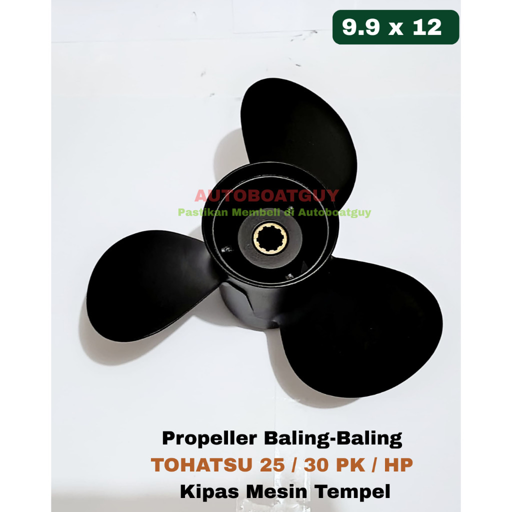 Propeller Baling-Baling TOHATSU 25 / 30 PK / HP Kipas Mesin Tempel