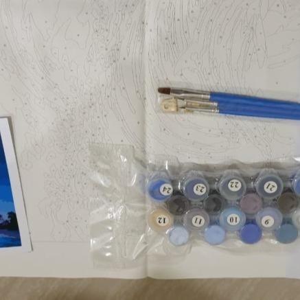 

METH LANDSCAPE B PAINT BY NUMBER PAINTING NUMBERS DIY LUKISAN ACRILYC PARIS ALAM ART SET KOI POHON - K077, TANPA FRAME