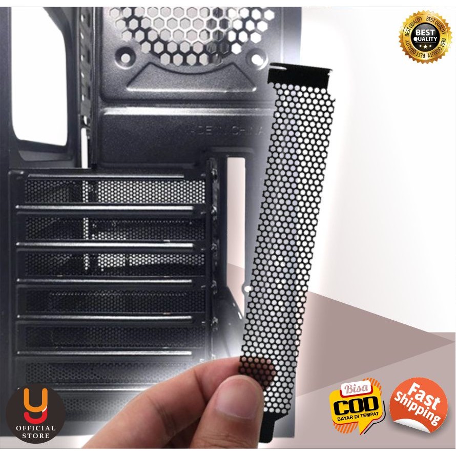 Cover Casing Belakang Tutup PCI Slot Komputer Backpanel Penutup Slot VGA Metal Mesh Anti