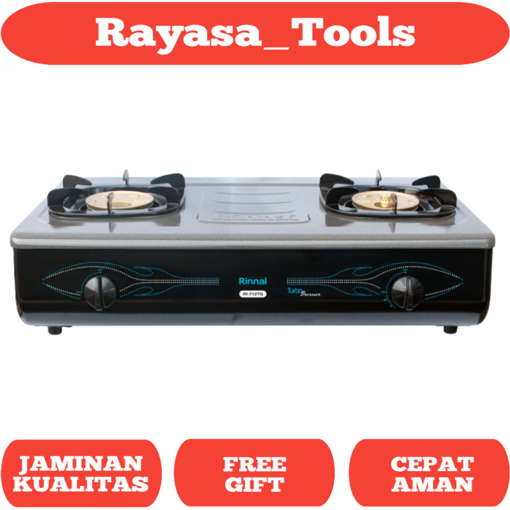 Kompor Rinnai 2 Tungku RI 712 TG Api Turbo