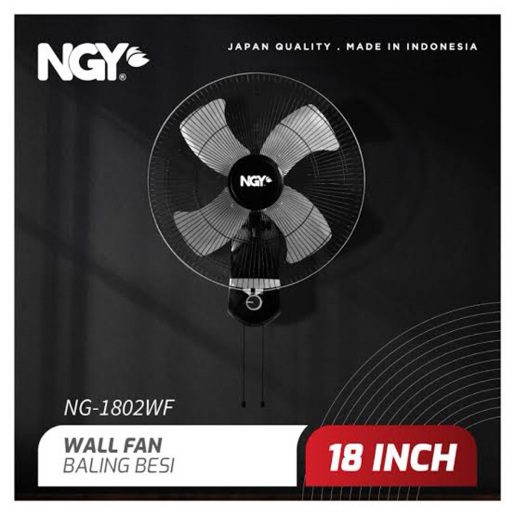 NAGOYA NGY-1802 KIPAS ANGIN DINDING TORNADO 18INCH / WALLFAN TORNADO 18IN LOW WATT